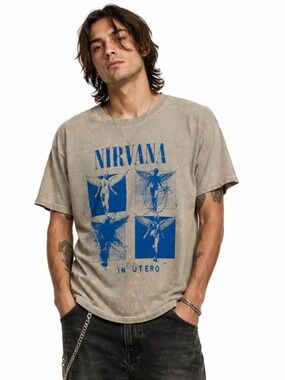 Nirvana Shirt M In Utero Tan